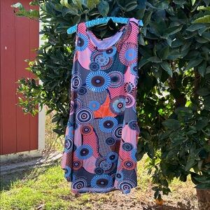 Vibrant Patterned Sleeveless Dress